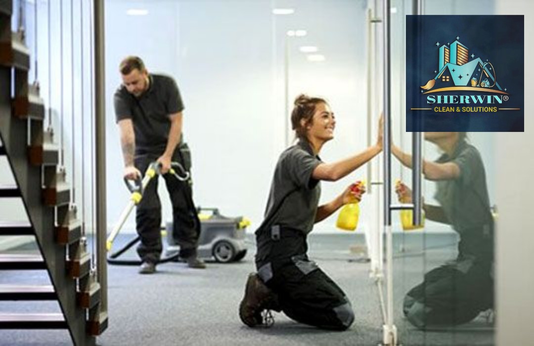 Limpieza vidrios oficina